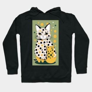 Paws and Polka Dots: A Feline Ballet Hoodie